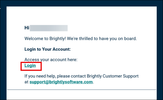 Login Link on Email